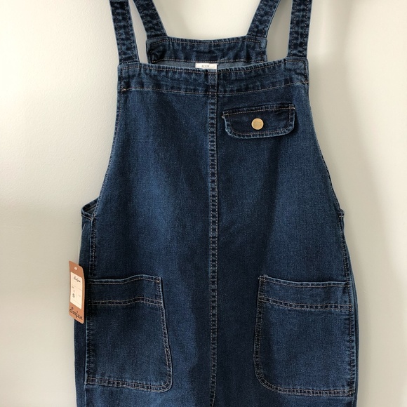 Soojun Women's Baggy Denim Bib Overalls Size S - Picture 3 of 13